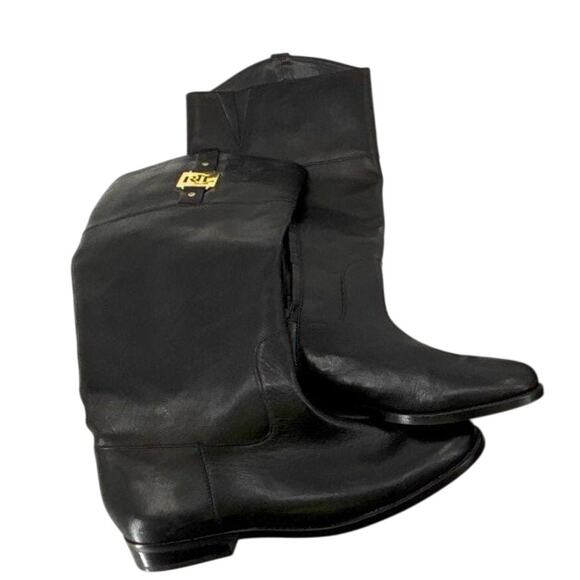 Ralph Lauren Black Leather Riding Boots 9B - Picture 4 of 6